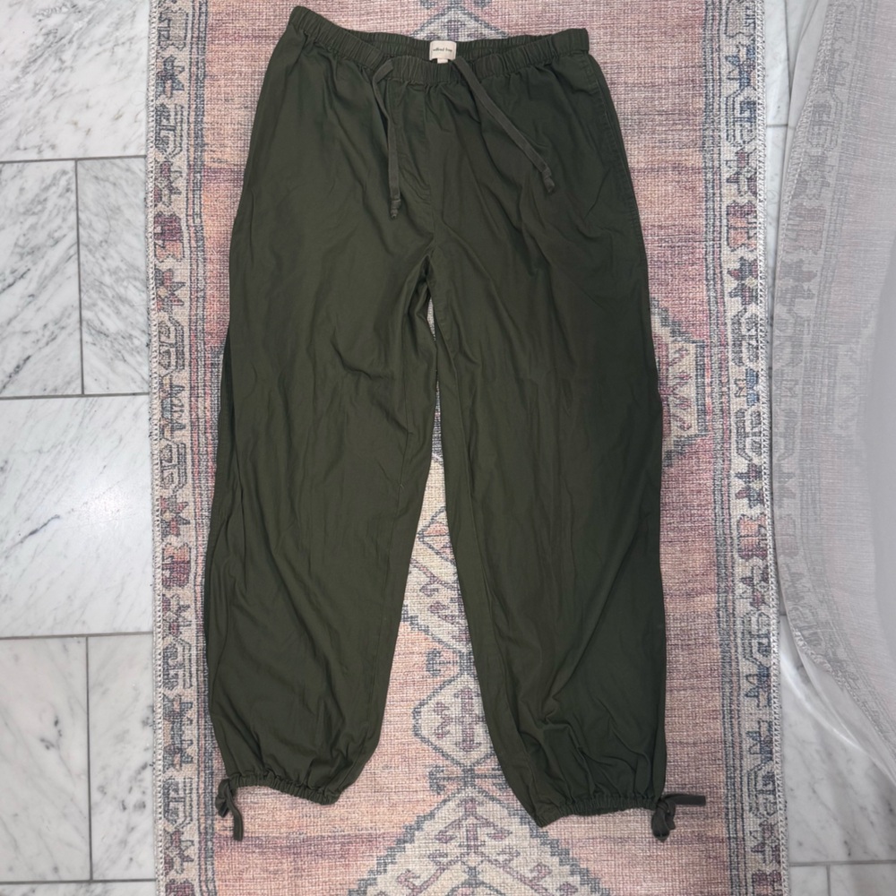Aritzia Wilfred Olive Green Cotton Joggers